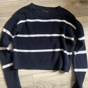 Navy and White Striped Sweater